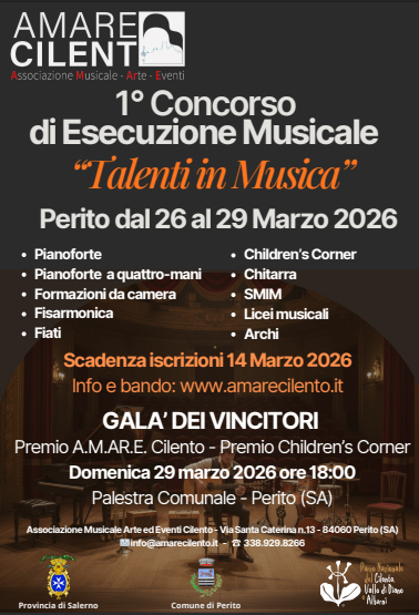 Locandina concorso Nazionale di Esecuzione Musicale 2026